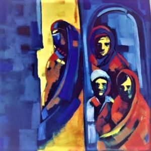 لوحة للفنانة الطاف حمدي