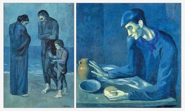 الحزن الأزرق في لوحات بيكاسو